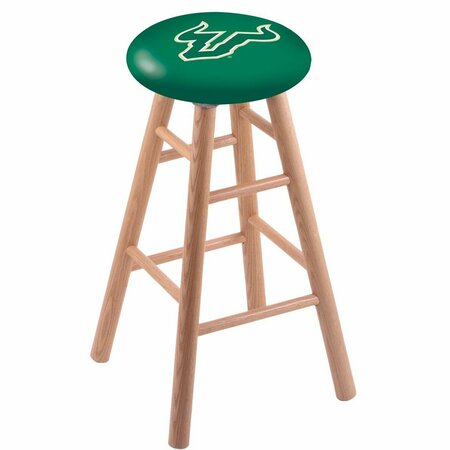 HOLLAND BAR STOOL CO Oak Counter Stool, Natural Finish, South Florida Seat RC24OSNat